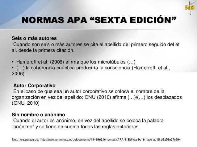 Normas para presentaciones en power point