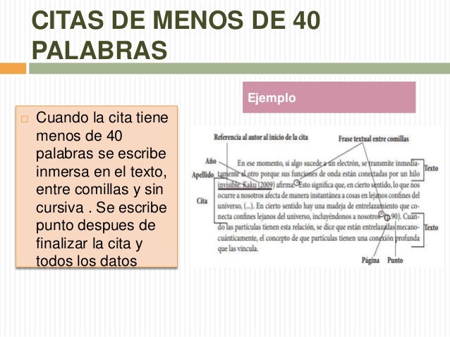 Normas Apa Sexta Edicion Citas Mas De 40 Palabras Instruklancen42