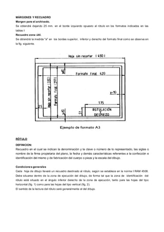 Rotulo Significado Normas básicas de dibujo técnico | PDF