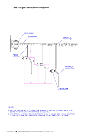 6.2.35. Ancoragem e conexões em cabos multiplexados.




CELESC DIS TRIB UIÇ ÃO   54   PADRONIZ AÇ ÃO DE ENTR ADA DE ENERGIA ELÉTRIC A DE UNIDADES CONSUMIDOR AS DE BAIX A TENSÃO | E-321.0001
 
