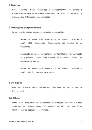Normas de apresentação tabular ibge 1993