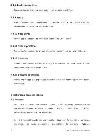Normas de apresentação tabular ibge 1993