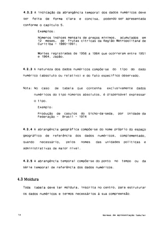 Normas de apresentação tabular ibge 1993