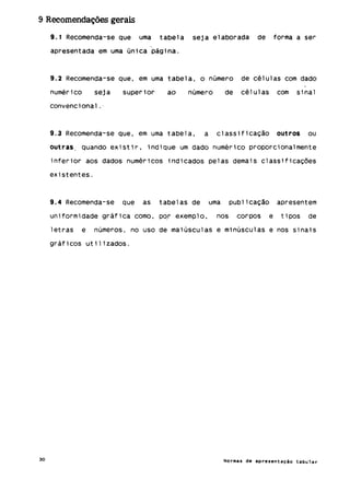 Normas de apresentação tabular ibge 1993