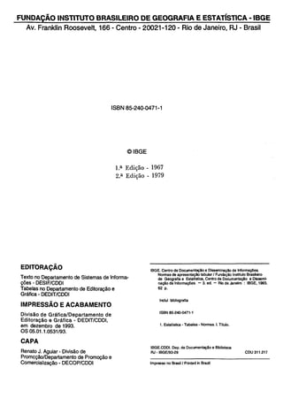 Normas de apresentação tabular ibge 1993