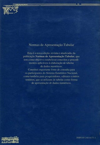 Normas de apresentação tabular ibge 1993