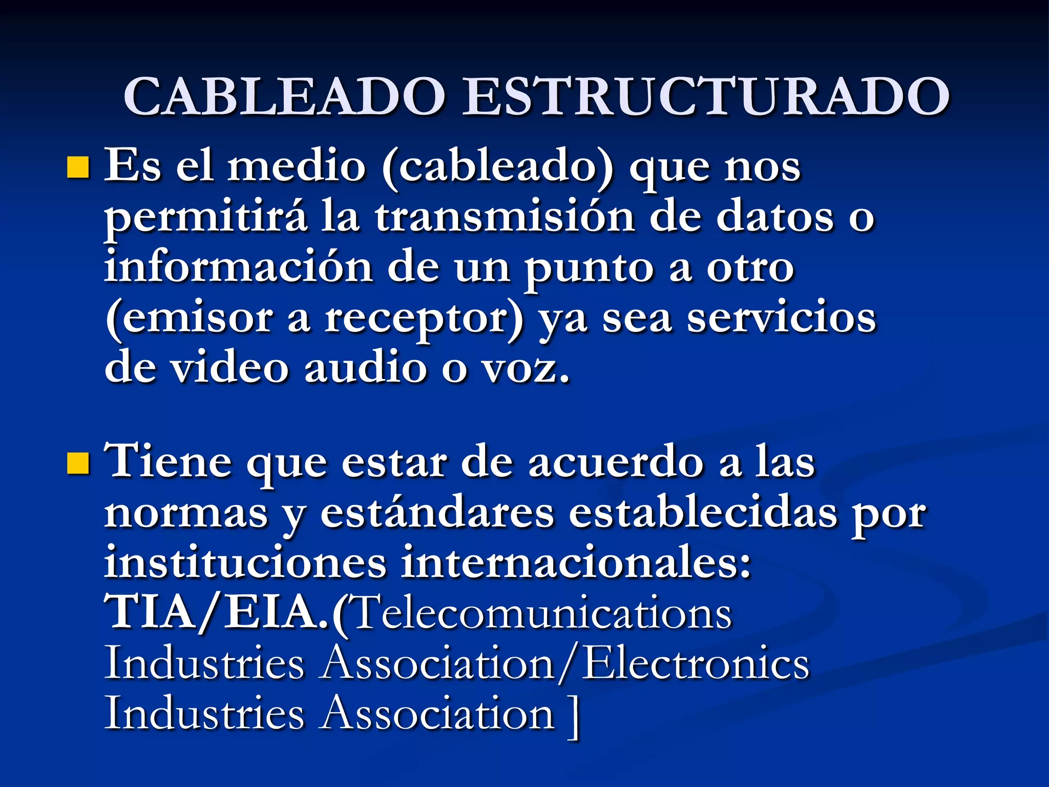 Normas de cableado estructurado... | PPTX | Computer Networking | Computing