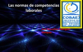 Las normas de competencias
laborales
José Marcelino Rodríguez
Márquez