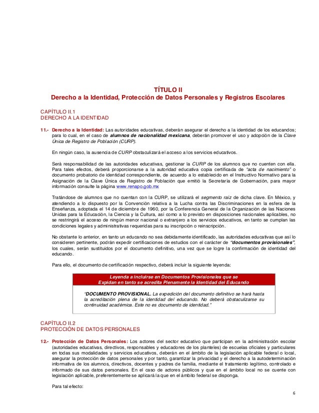 NORMAS DE CONTROL ESCOLAR RELATIVAS A LA INSCRIPCIÓN