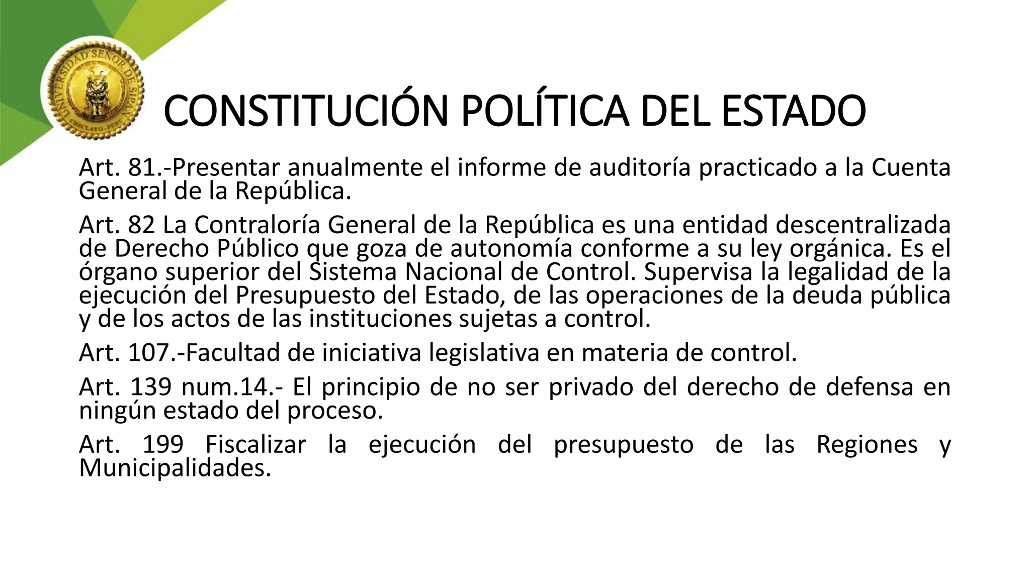 Normas de control externo | PPT