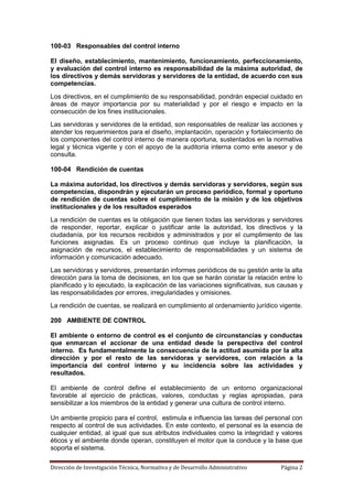 Normas de control interno | PDF