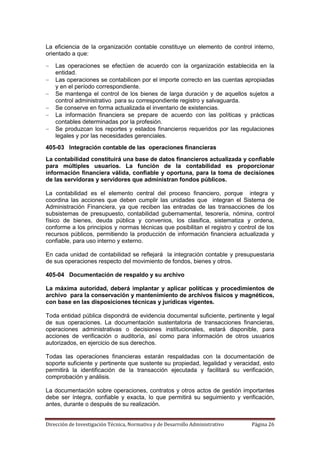 Normas de control interno | PDF