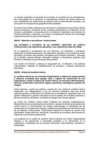 Normas de control interno | PDF
