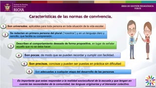 NORMAS DE CONVIVENCIA PARA TERCER Y CUARTO GRADO DE PRIMARIA | PPTX