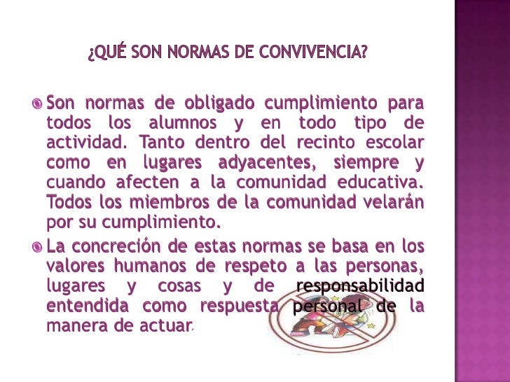 Normas de convivencia en el aula
