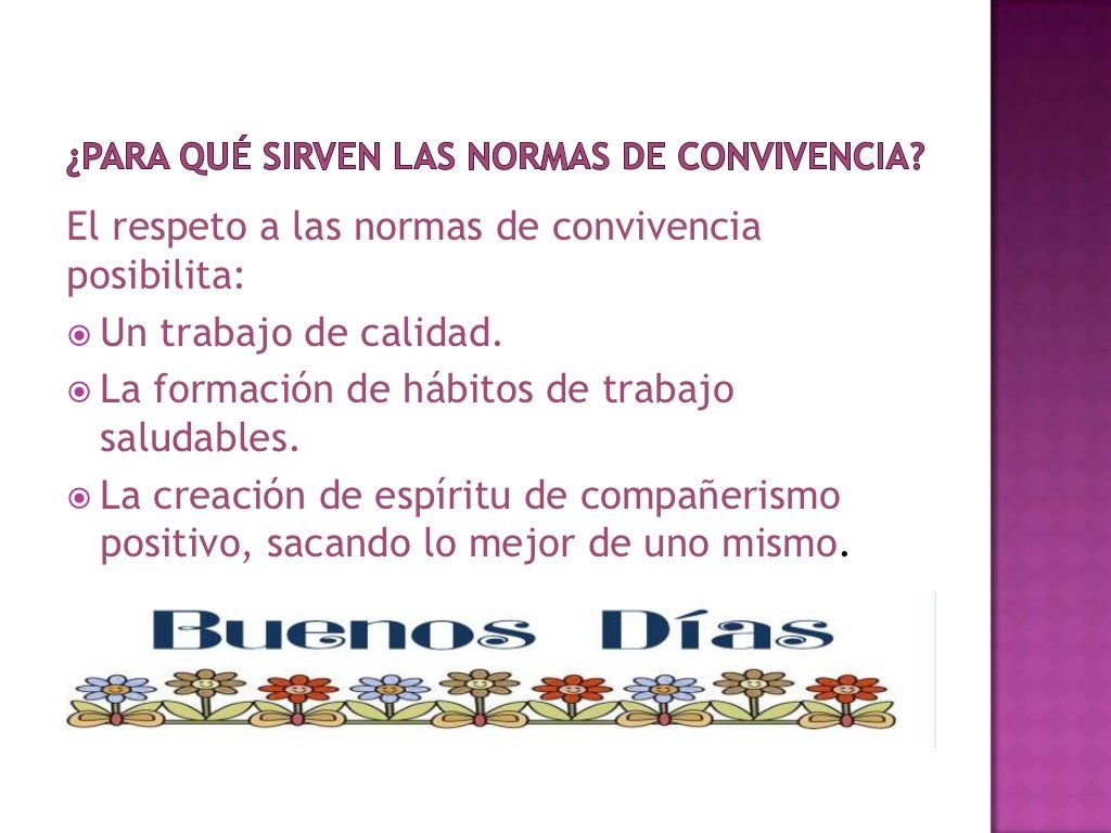 Normas de convivencia en el aula