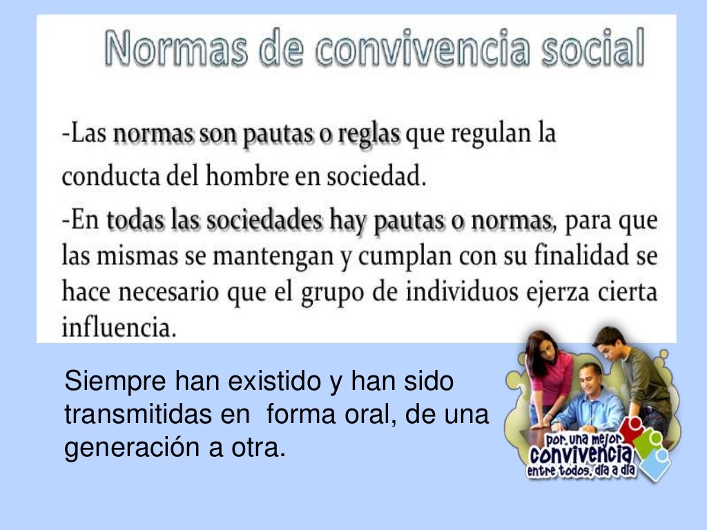 Normas de convivencia social