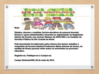 Normas de convivência da EEMAS