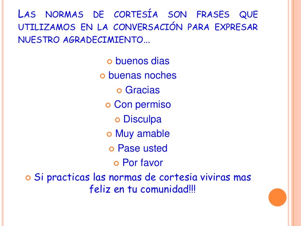 Normas de cortesía