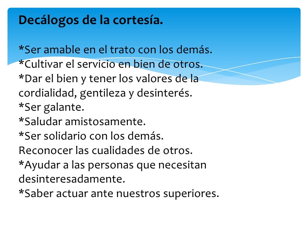Normas de cortesía