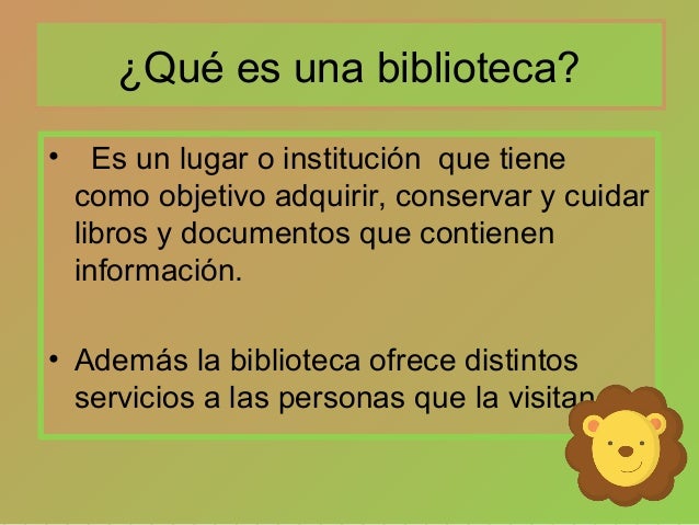 Tipos de Biblioteca y normas a seguir