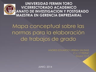 UNIVERSIDAD FERMIN TORO
VICERRECTORADO ACADEMICO
DECANATO DE INVESTIGACION Y POSTGRADO
MAESTRIA EN GERENCIA EMPRESARIAL
JUNIO, 2014
 