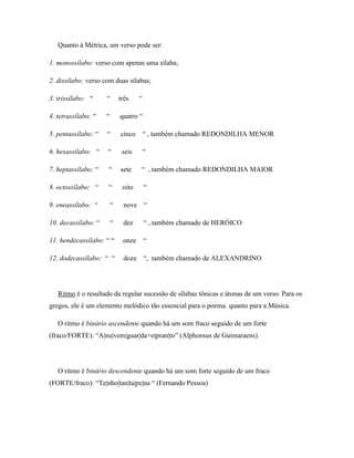 Normas de versificação