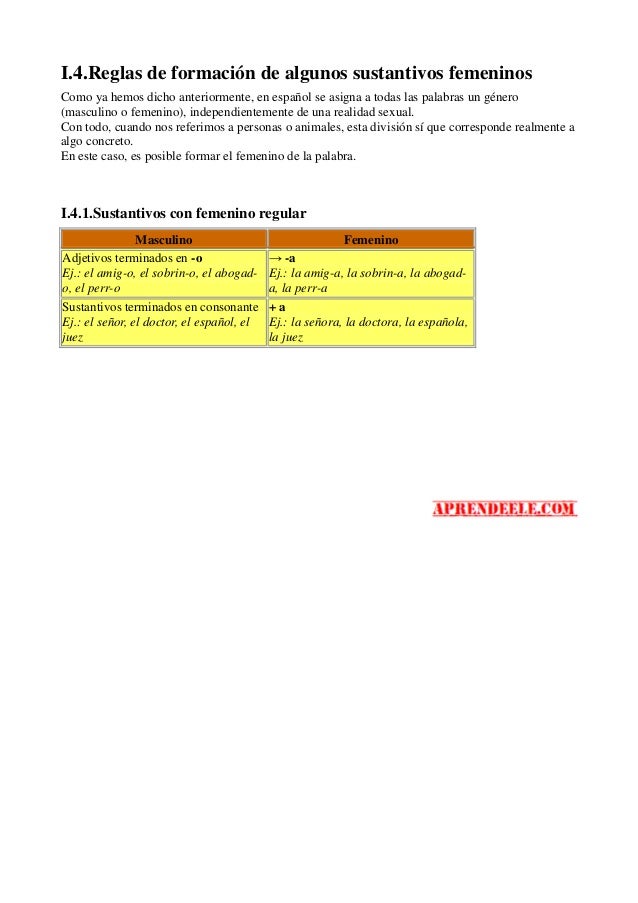 Normas El Genero Aprendeele