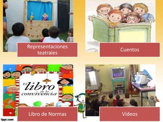 Representaciones
teatrales
Cuentos
Libro de Normas Vídeos
 