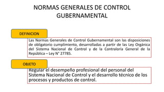 Normas generales de control gubernamental | PDF