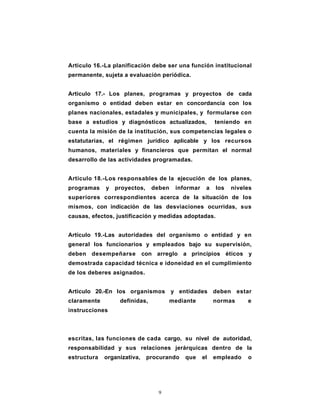 Normas generales de control interno | PDF
