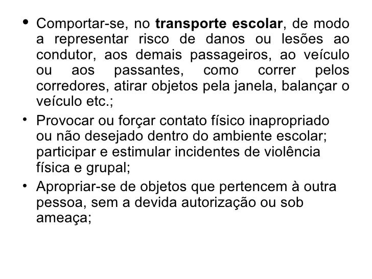 Normas gerais de conduta escolar