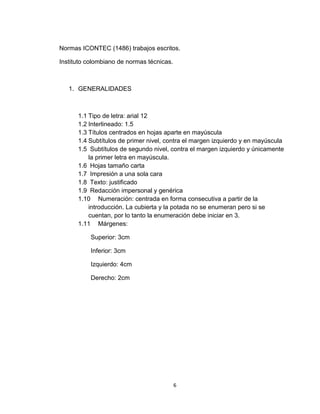 Normas icontec | DOCX