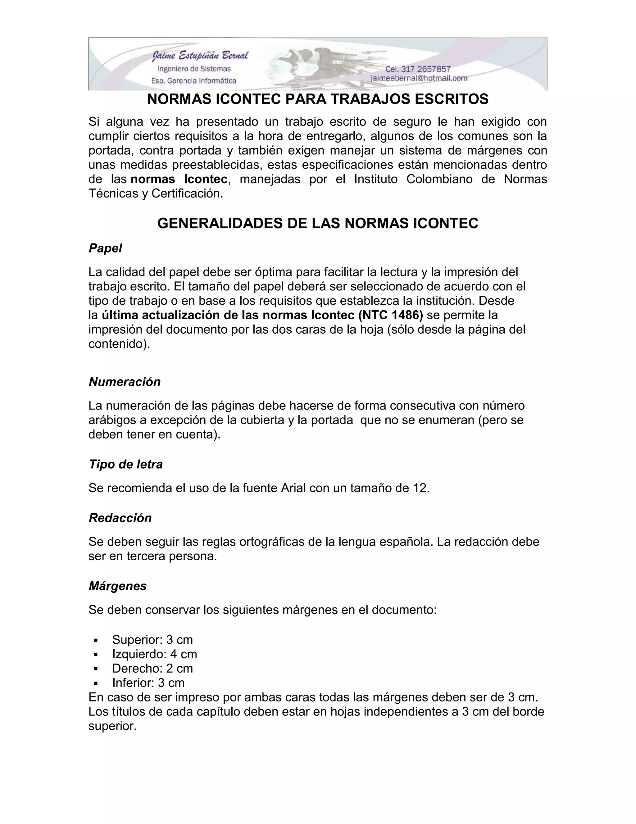 Normas icontec | PDF