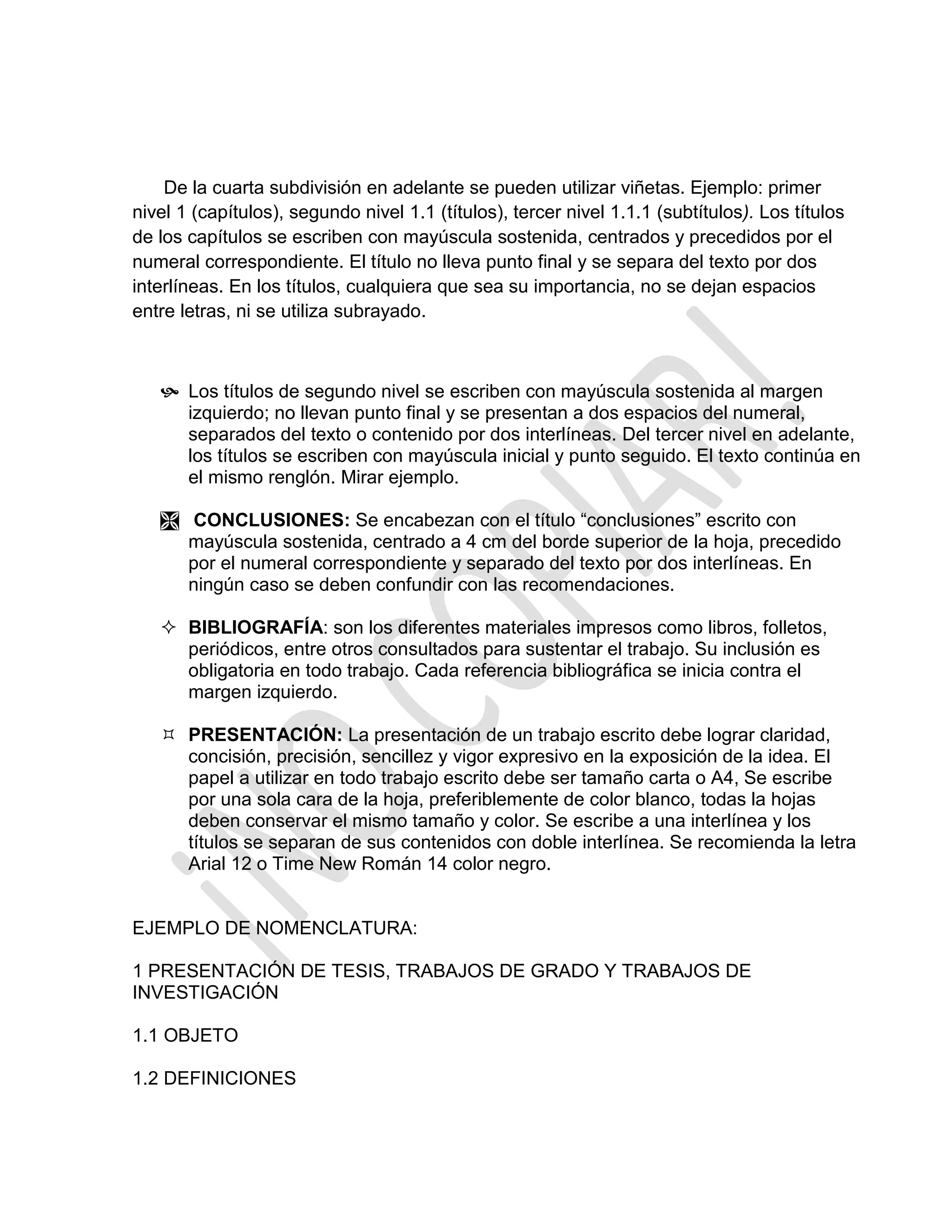 Normas icontec para trabajos escritos 1 | PDF