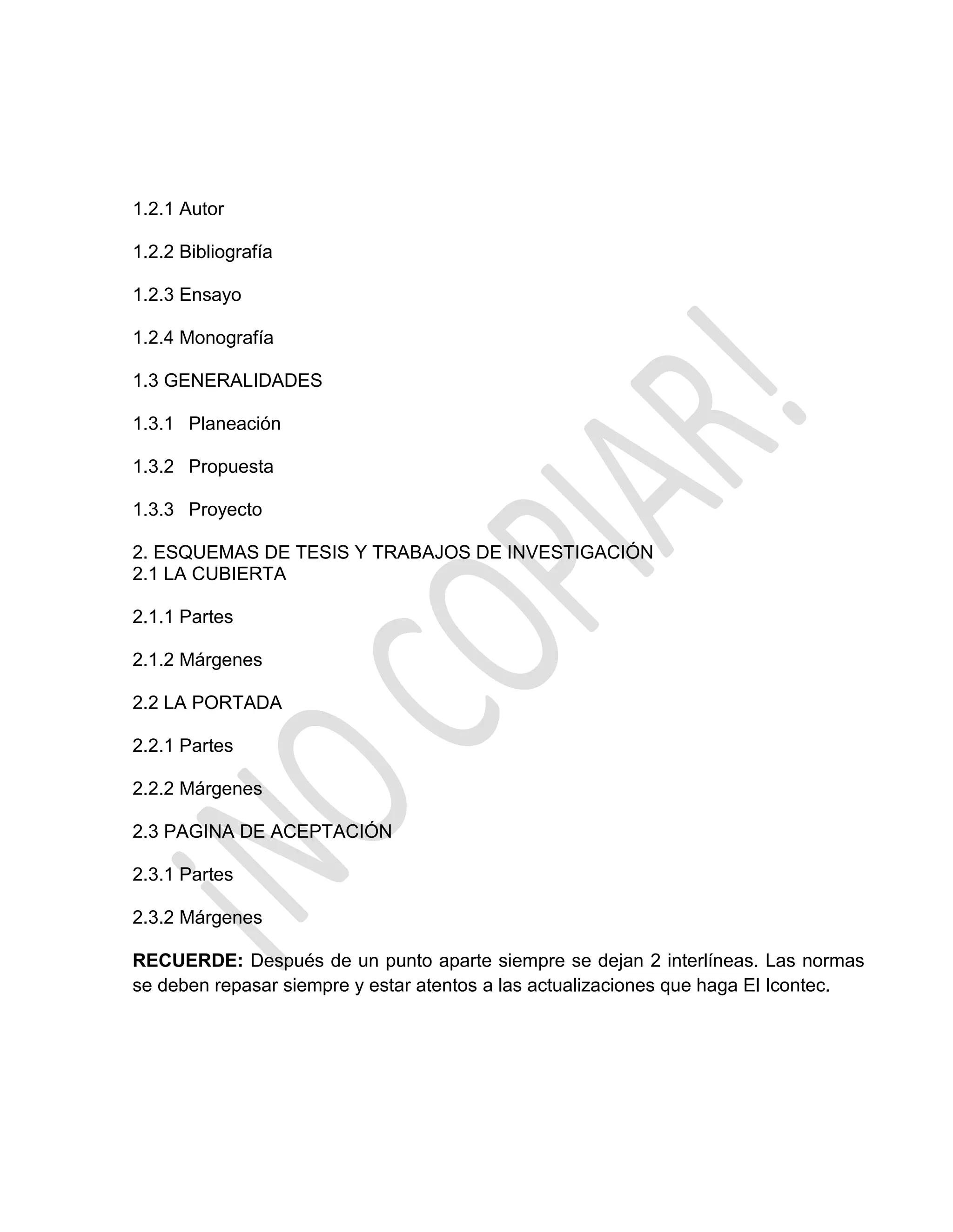 Normas icontec para trabajos escritos 1 | PDF
