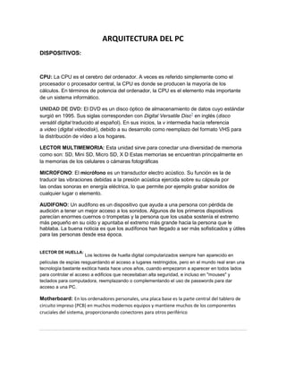 Arquitectura del pc