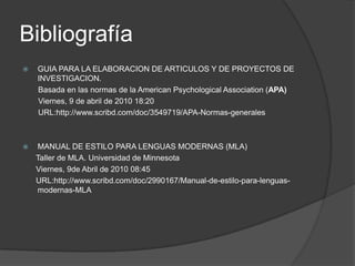 Normas APASon normas creadas para escribir artículos científicos por el por la American PsychologicalAssociation (APA)