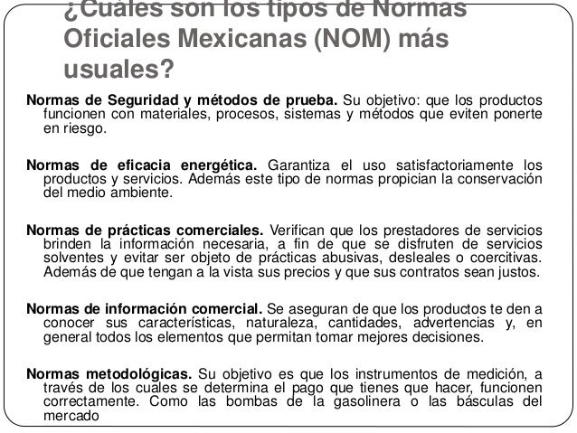 Normas oficiales mexicanas