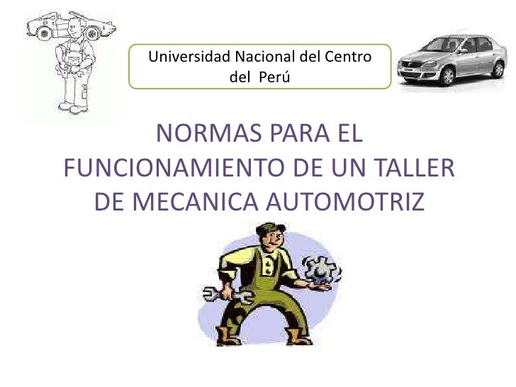 Normas para el funcionamiento de un taller de