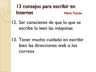 Normas para escribir en internet | PPT