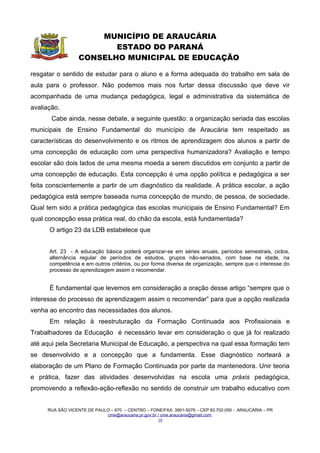 RESOLUÇÃO  E PARECER CME/ARAUCÁRIA N.º 08/2006