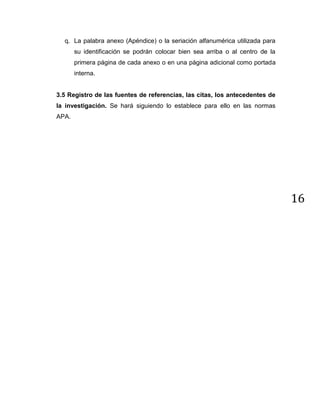Normas para la presentación de trabajos de investigación