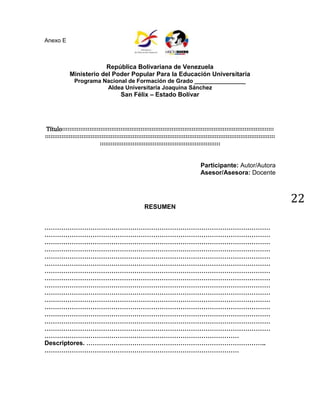 Normas para la presentación de trabajos de investigación