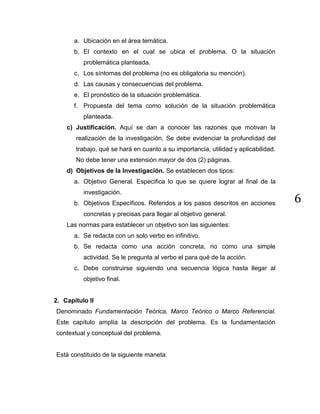 Normas para la presentación de trabajos de investigación