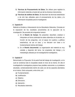 Normas para la presentación de trabajos de investigación