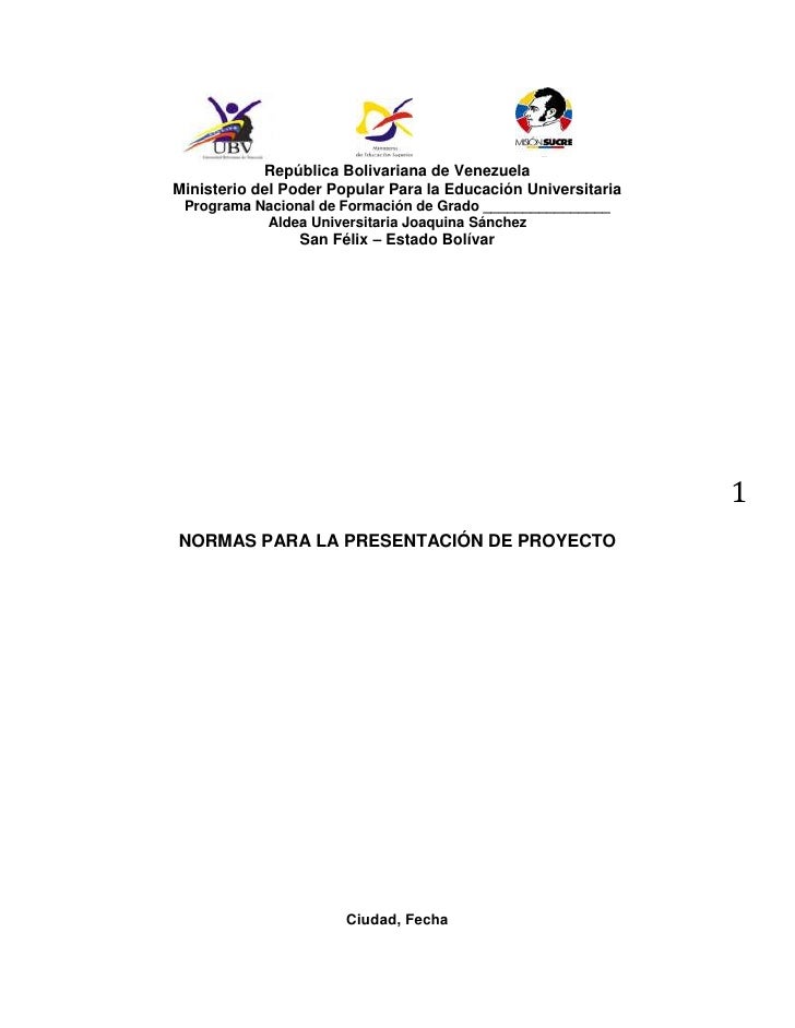 Normas Para La Presentacion De Trabajos De Investigacion