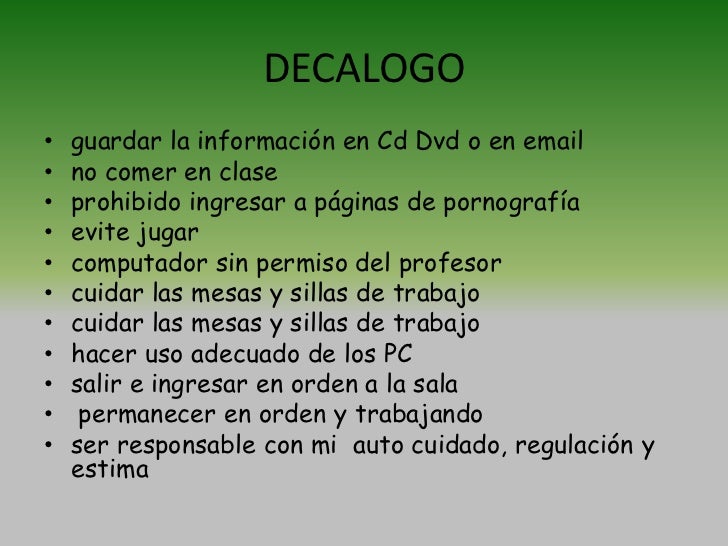 Normas para la sala de informatica[1]