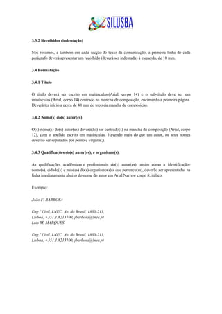 Normas para submissão dos resumos   x silusba