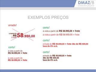 EXEMPLOS PREÇOS
 